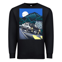 Black initial d poster hipster Premium Sweatshirt - ArtChic