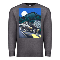 Charcoal Heather initial d poster hipster Premium Sweatshirt - ArtChic