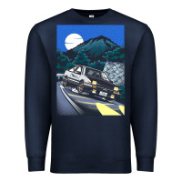 Navy initial d poster hipster Premium Sweatshirt - ArtChic