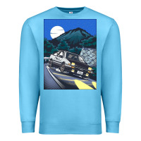 Ocean Blue initial d poster hipster Premium Sweatshirt - ArtChic