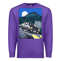 Purple initial d poster hipster Premium Sweatshirt - ArtChic