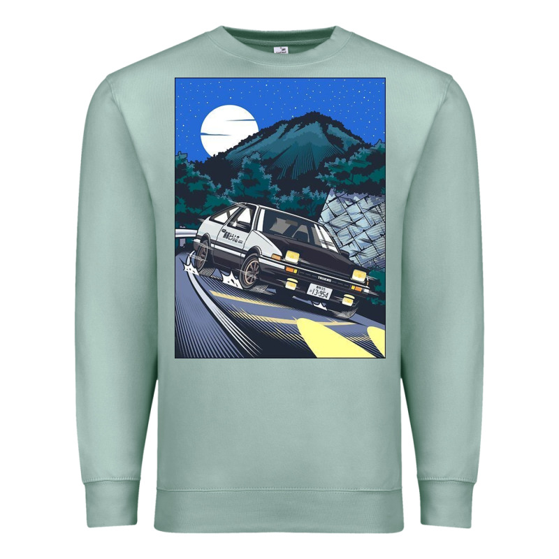 Initial D Poster Hipster Premium Sweatshirt by ArtChic | Teevron
