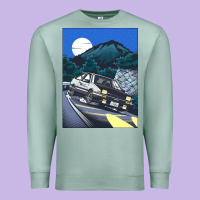 Initial D Poster Hipster Premium Sweatshirt Designed By Artchic