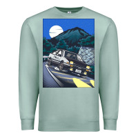 Seafoam initial d poster hipster Premium Sweatshirt - ArtChic