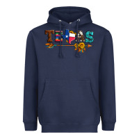 Navy texas with arrow and sunflowers Heavyweight Hoodie - Artiststas