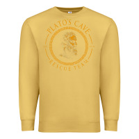 Antique Gold platos cave rescue team ancient greek philosophy p Premium Sweatshirt - ArtChic