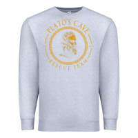Heather Grey platos cave rescue team ancient greek philosophy p Premium Sweatshirt - ArtChic