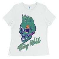 White Stay Wild Ladies Tee - Bettercallsaul