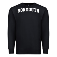 Black Monmouth Arch Retro University Style Premium Sweatshirt - ArtChic