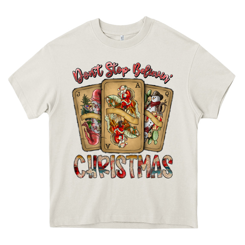 Dont Stop Believin Christmas Heavy Core Tee by SublimationCraftShop | Teevron