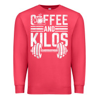 Cardinal Coffee And Kilos Weightlifting Gift Premium Sweatshirt - ArtChic