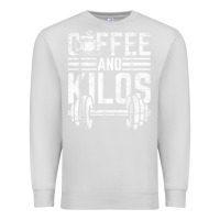 Dove Grey Coffee And Kilos Weightlifting Gift Premium Sweatshirt - ArtChic