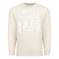 Sandshell Coffee And Kilos Weightlifting Gift Premium Sweatshirt - ArtChic