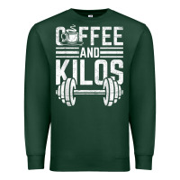 Sports Green Coffee And Kilos Weightlifting Gift Premium Sweatshirt - ArtChic