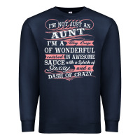 Navy Aunt I m A Big Cup Of Wonderful Funny Aunt Gift Tee Premium Sweatshirt - trangStudio