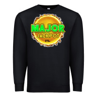 Black MAJOR JACKPOT Design - Pokie Designs Premium Sweatshirt - ArtChic