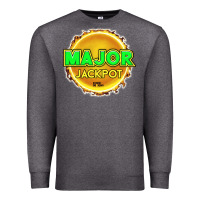 Charcoal Heather MAJOR JACKPOT Design - Pokie Designs Premium Sweatshirt - ArtChic