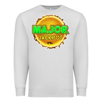 Dove Grey MAJOR JACKPOT Design - Pokie Designs Premium Sweatshirt - ArtChic