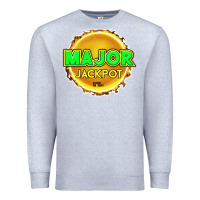 Heather Grey MAJOR JACKPOT Design - Pokie Designs Premium Sweatshirt - ArtChic
