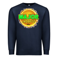 Navy MAJOR JACKPOT Design - Pokie Designs Premium Sweatshirt - ArtChic