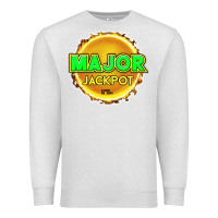 Oatmeal Heather MAJOR JACKPOT Design - Pokie Designs Premium Sweatshirt - ArtChic
