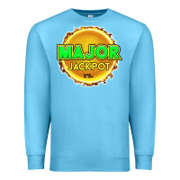 Ocean Blue MAJOR JACKPOT Design - Pokie Designs Premium Sweatshirt - ArtChic