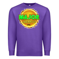 Purple MAJOR JACKPOT Design - Pokie Designs Premium Sweatshirt - ArtChic