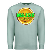 Seafoam MAJOR JACKPOT Design - Pokie Designs Premium Sweatshirt - ArtChic
