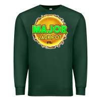 Sports Green MAJOR JACKPOT Design - Pokie Designs Premium Sweatshirt - ArtChic