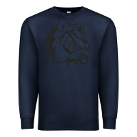 Navy english bulldog Premium Sweatshirt - ArtChic