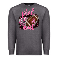 Charcoal Heather pink out football Premium Sweatshirt - BarkalooDesign
