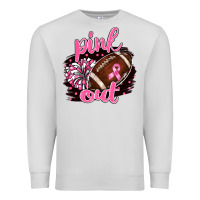Dove Grey pink out football Premium Sweatshirt - BarkalooDesign