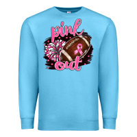 Ocean Blue pink out football Premium Sweatshirt - BarkalooDesign