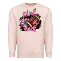 Pale Pink pink out football Premium Sweatshirt - BarkalooDesign