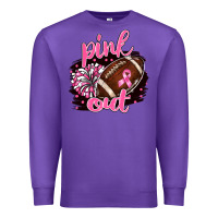 Purple pink out football Premium Sweatshirt - BarkalooDesign