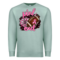 Seafoam pink out football Premium Sweatshirt - BarkalooDesign