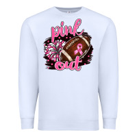 White pink out football Premium Sweatshirt - BarkalooDesign