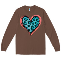 Chestnut Blue Leopard Heart Long Sleeve Tee - Jasminsmagicworld