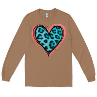 Toasted Coconut Blue Leopard Heart Long Sleeve Tee - Jasminsmagicworld