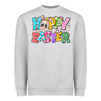 Heather Grey Hoppy Easter Heavyweight Sweatshirt - CowhideDigitalArt
