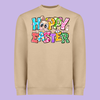 Hoppy Easter Heavyweight Sweatshirt Designed By Cowhidedigitalart