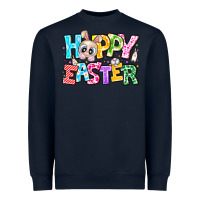 Navy Hoppy Easter Heavyweight Sweatshirt - CowhideDigitalArt