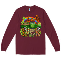 Burgundy Loads of luck Long Sleeve Tee - CowGirlArtShop