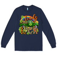 Navy Loads of luck Long Sleeve Tee - CowGirlArtShop