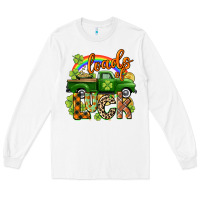 White Loads of luck Long Sleeve Tee - CowGirlArtShop