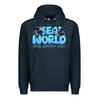 Navy Sea World Family Adventure 2025 Premium Hoodie - CowhideDigitalArt