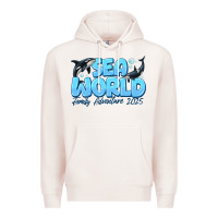 Pale Pink Sea World Family Adventure 2025 Premium Hoodie - CowhideDigitalArt