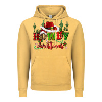 Vintage Mustard howdy christmas cowboy hat Vintage Hoodie - CowGirlArtShop