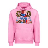 Fuchsia Pink god bless america Urban Hoodie - AdoDesignShop