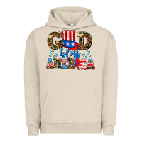 Pigment French Oak god bless america Urban Hoodie - AdoDesignShop